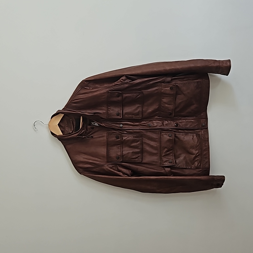 Eddie Bauer Lamb Leather Field Jacket M